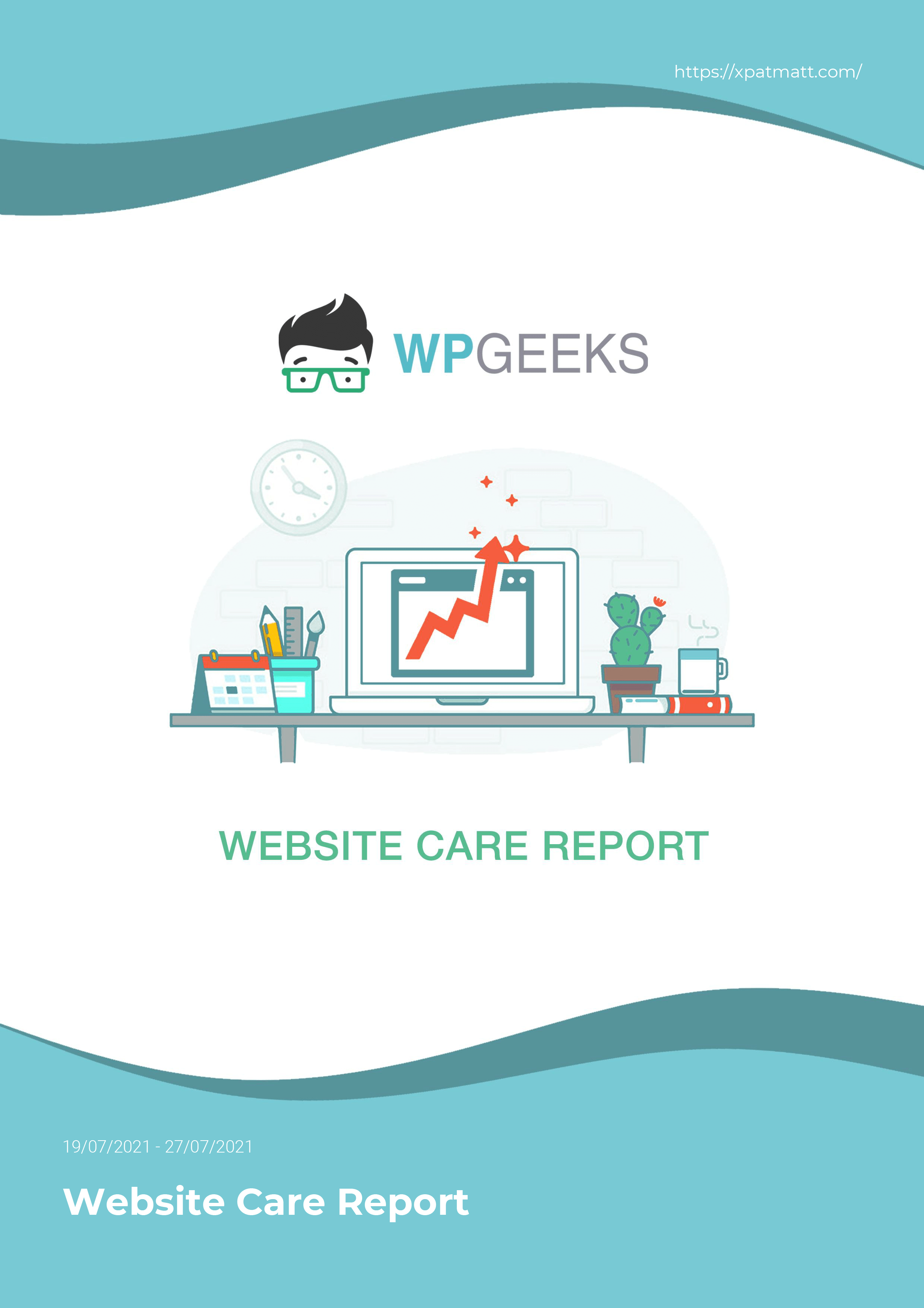 WP Geeks Sample Website Report